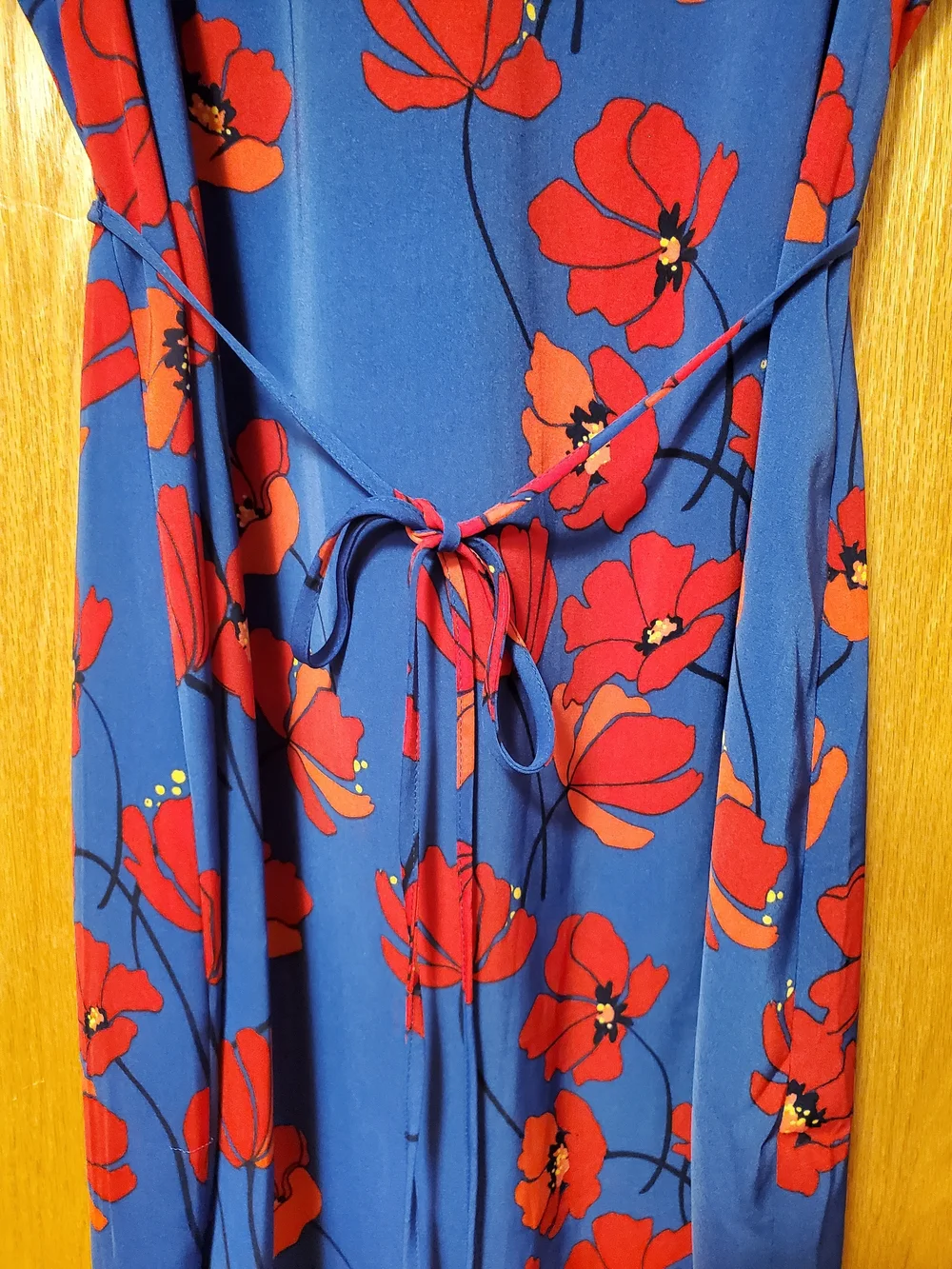 41 Hawthorn Blue Dress with Red Floral Print - Picture 5 of 9